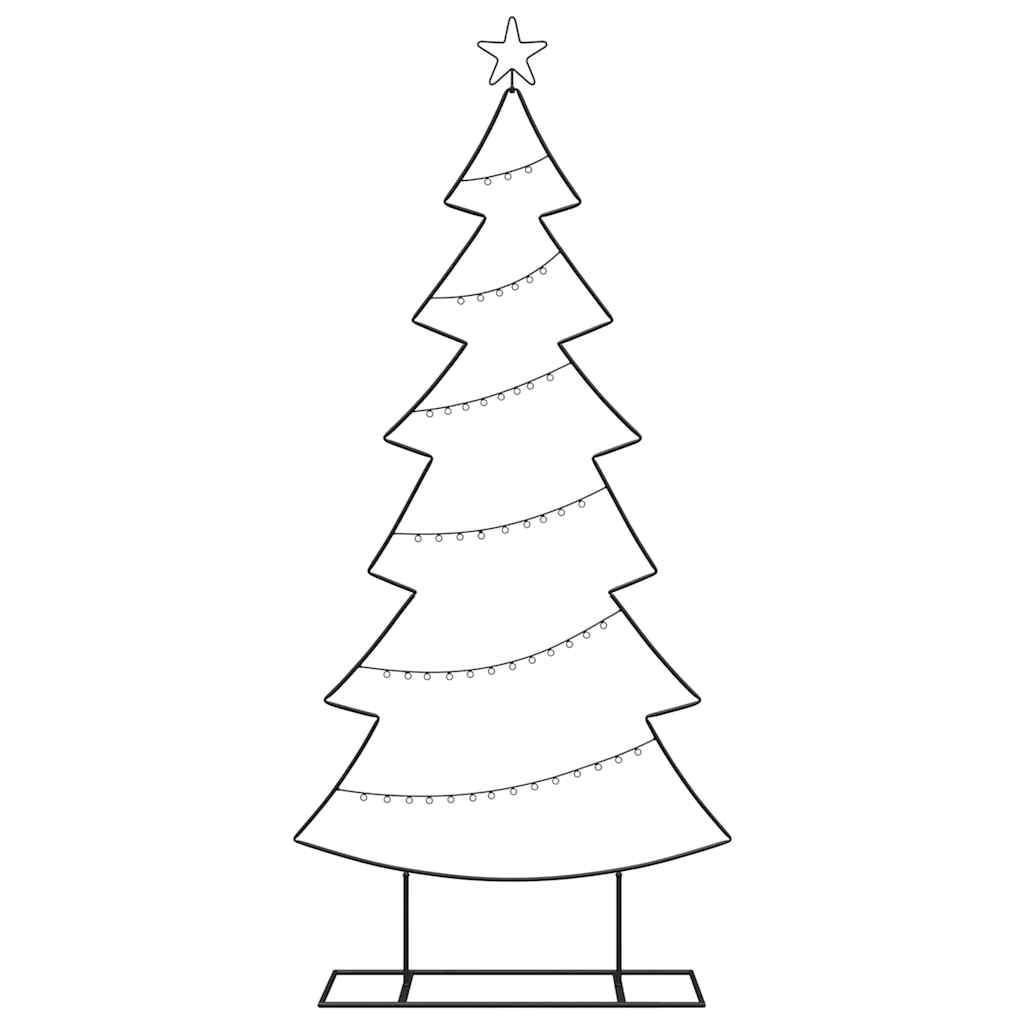 Metal Christmas Tree Black 180 cm Steel