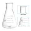 PATIKIL Glass Erlenmeyer Flasks, Set of 6, 50ml, Narrow Mouth, Graduated, Borosilicate Glass, for Laboratory Chemistry and Scientific Research