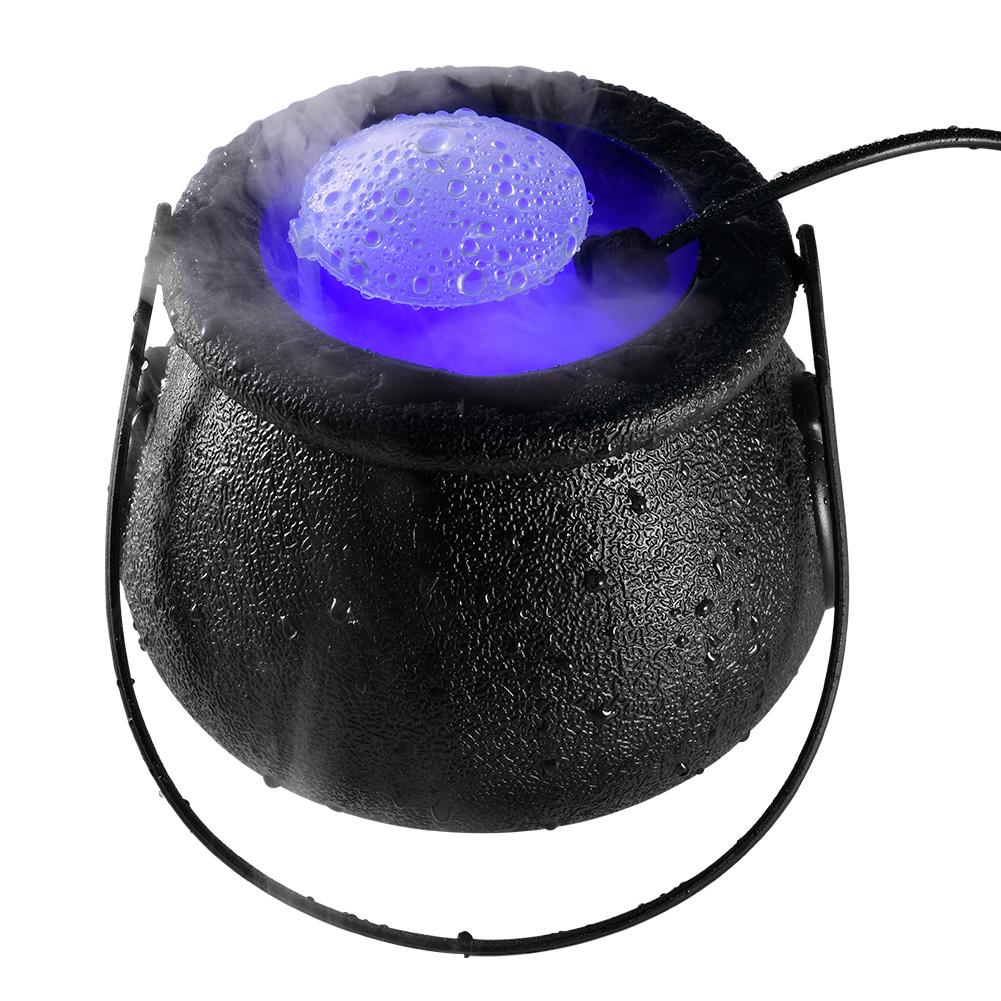 12 LED Halloween Witch Bucket Halloween Cauldron with Mist Maker