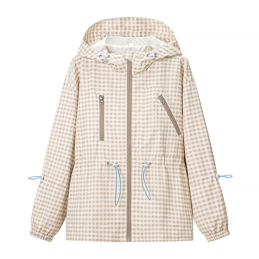 European and American women s clothing popular fashion plaid jacket jacket charge S
