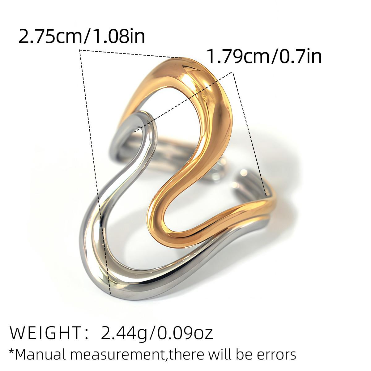 

Fashion Geometric Stainless steel Open Rings For Women Stacked Irregular Ring Women s Accessories Party Festival Accessories resizable