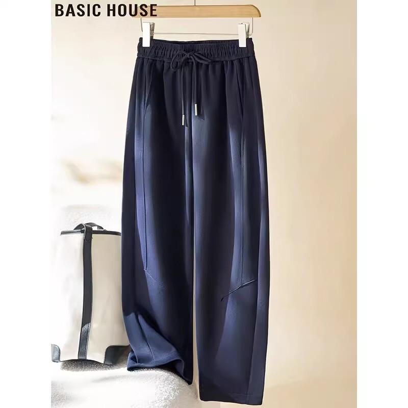 Basic House Women s Retro High-Waist Wide-Leg Sweatpants XL