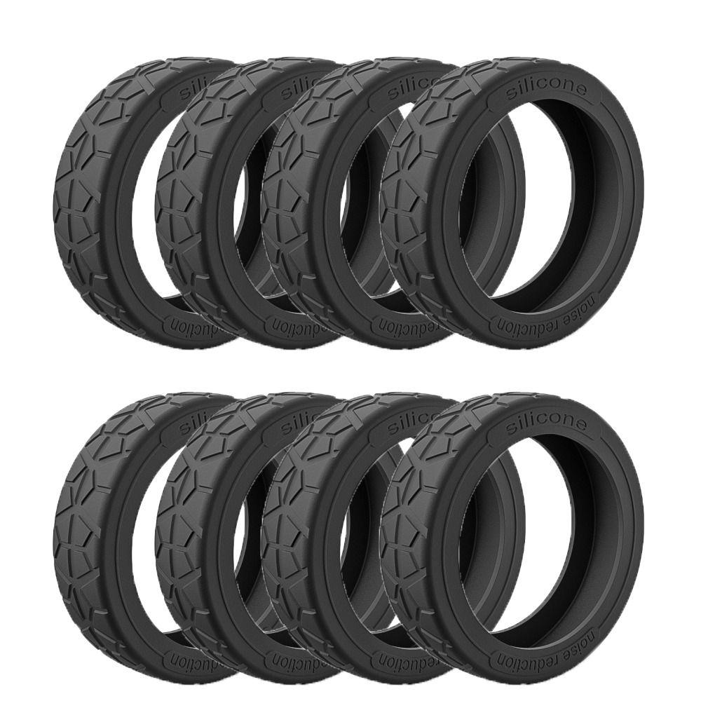 8 stk Silikon Koffert Hjul Beskyttelsesdeksel Reduser Støy Trallekasse Hjuldeksel