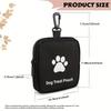 Dog Paw Print Faux Leather Coin & Treat Zipper Pouch – Waterproof & Multi-Functional