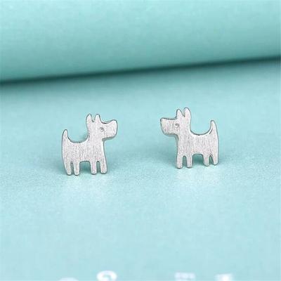 New Simple Beautiful Popular Dog 925 Sterling Silver Jewelry Popular Sweet Animal Exquisite Gift Stud Earrings Se951