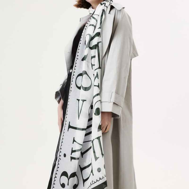 ONSZ Number Print Long Scarf