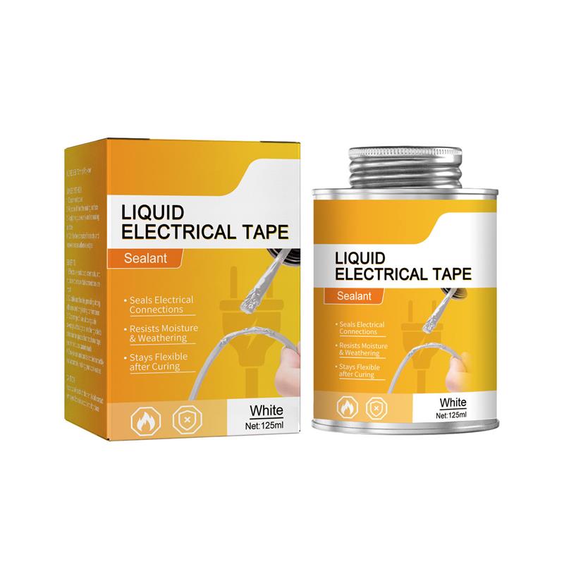 

125ml Black/White Liquid Insulating Tape Repair Electrical Wire Cable Coat Fix Line Glue Wide Range Liquid Insulation Paste