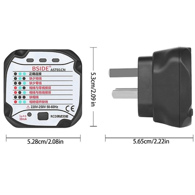 Portability Socket Tester Electrical Outlet Circuit Analyzers Detecting Live Neutral Ground Wire Durability Construction Tool