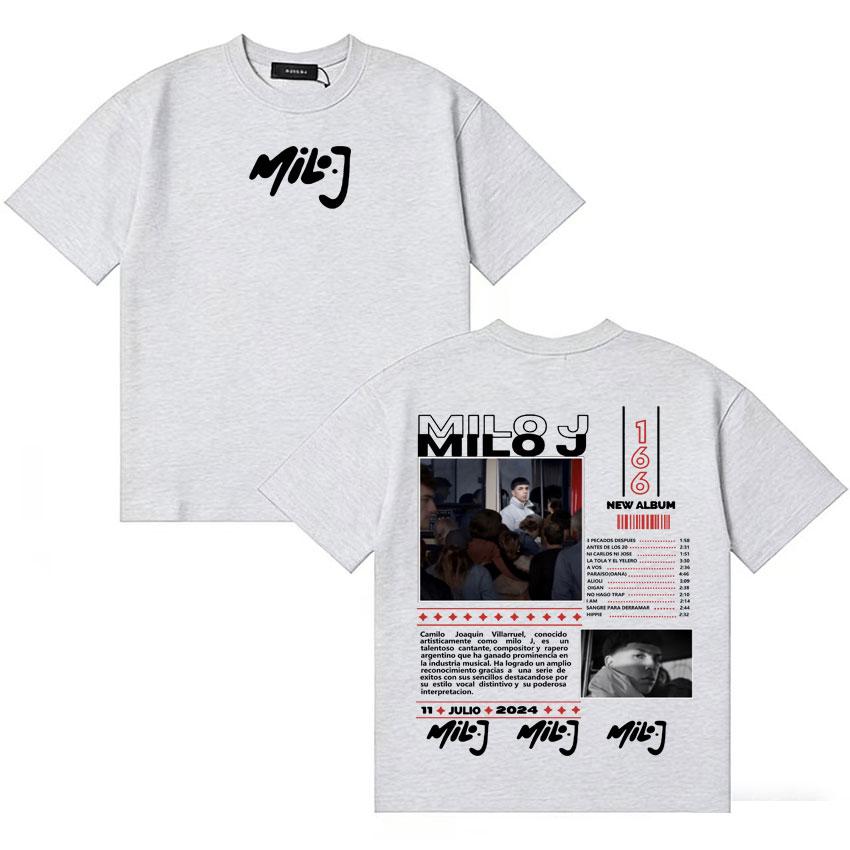 Rapper Milo J 166 New Merch Pop T Shirt Unisex Women Fashion Tshirt Gothic Cotton Casual Oversized Short Sleeve Tshirts Fans Gift