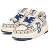 New MLB Chunky Liner Basic Mid Top Skateboard Shoes Unisex Brown White Blue 3ASXLM13N-43BGL