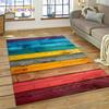 Colorful Wood Grain Timber Customized Carpet Rug for Bedroom Living Room Home Sofa Decoration,Child Game Large Decor Floor Mat