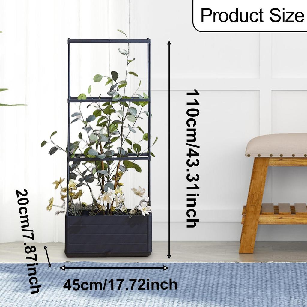 Balcony Trellis Planter with Climbing Plants