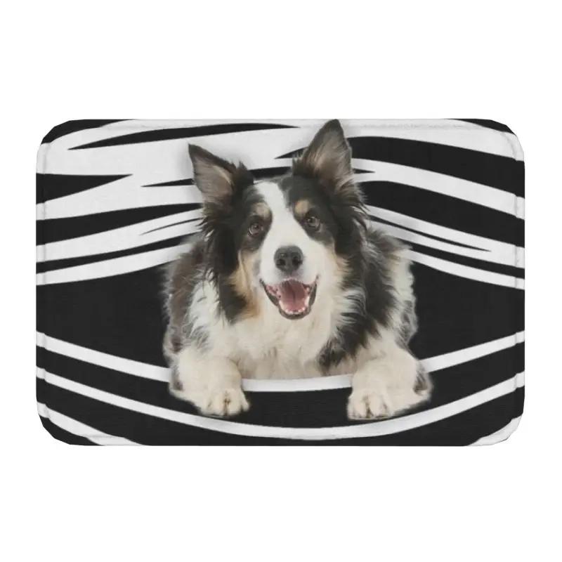 Border Collie Tennis Ball Doormat Anti-Slip Bath Kitchen Mat Living Room Door Floor Entrance Carpet Rug