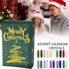 Crystal Christmas Advent Calendar with Natural Crystals Xmas Countdown Calendar for Girls Ladies Women
