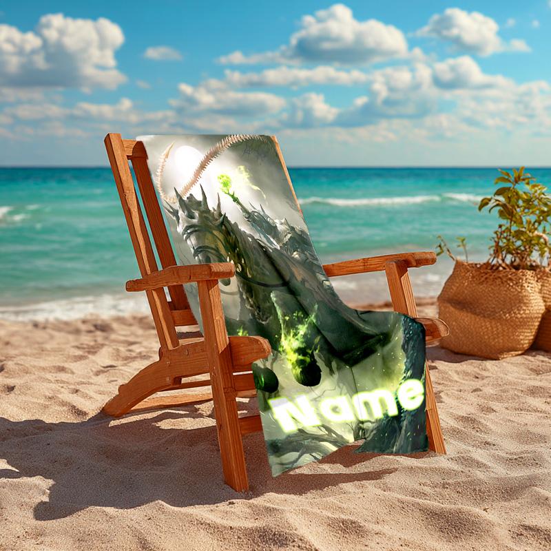 Personalized customized proof beach towel with World of Warcraft pattern - soft, absorbent,quick-drying,perfect swimming,camping&bathing