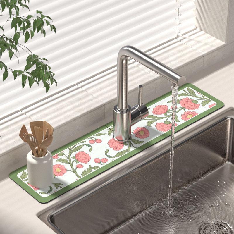 Badezimmerarmatur Ablass- und Wasserabsorptionsmatte für Waschbecken und Arbeitsplatten