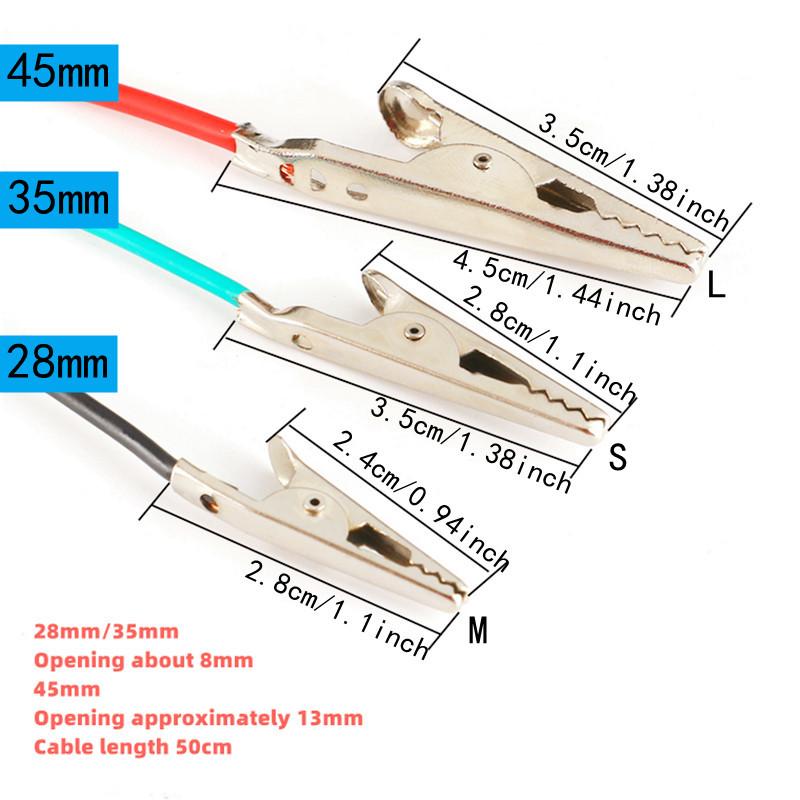 10pcs Color Alligator Clip Electric DIY Small Battery Power Cord Sheath Electric Clamp Double Head Test Clamp