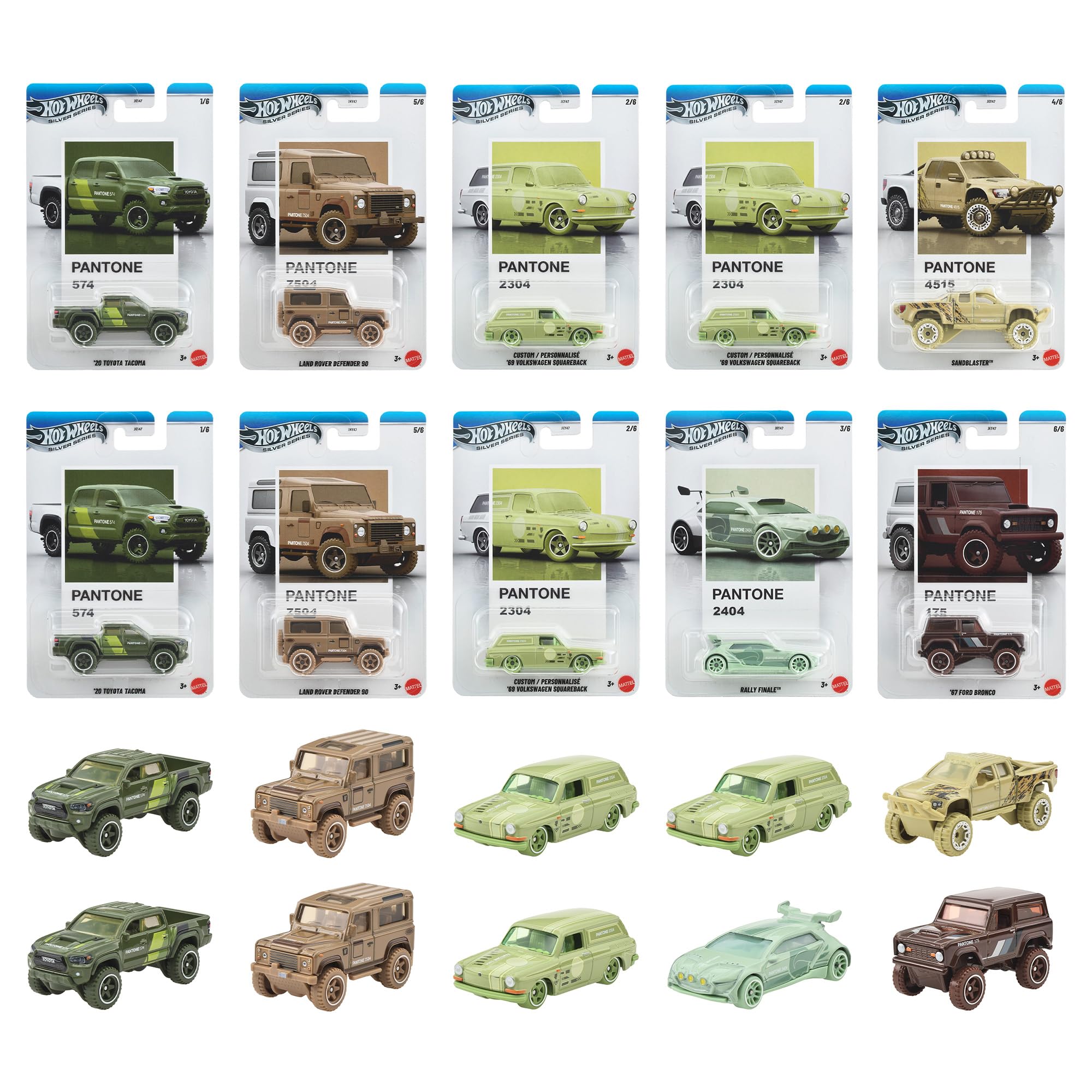 Hot Wheels Pantone Sortiments Rallye Transportlīdzeklis
