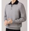 Hochwertige Herren-Patchwork-Strickware - Langarm, Herbst/Winter 2025, Vielseitiger Business Casual Pullover