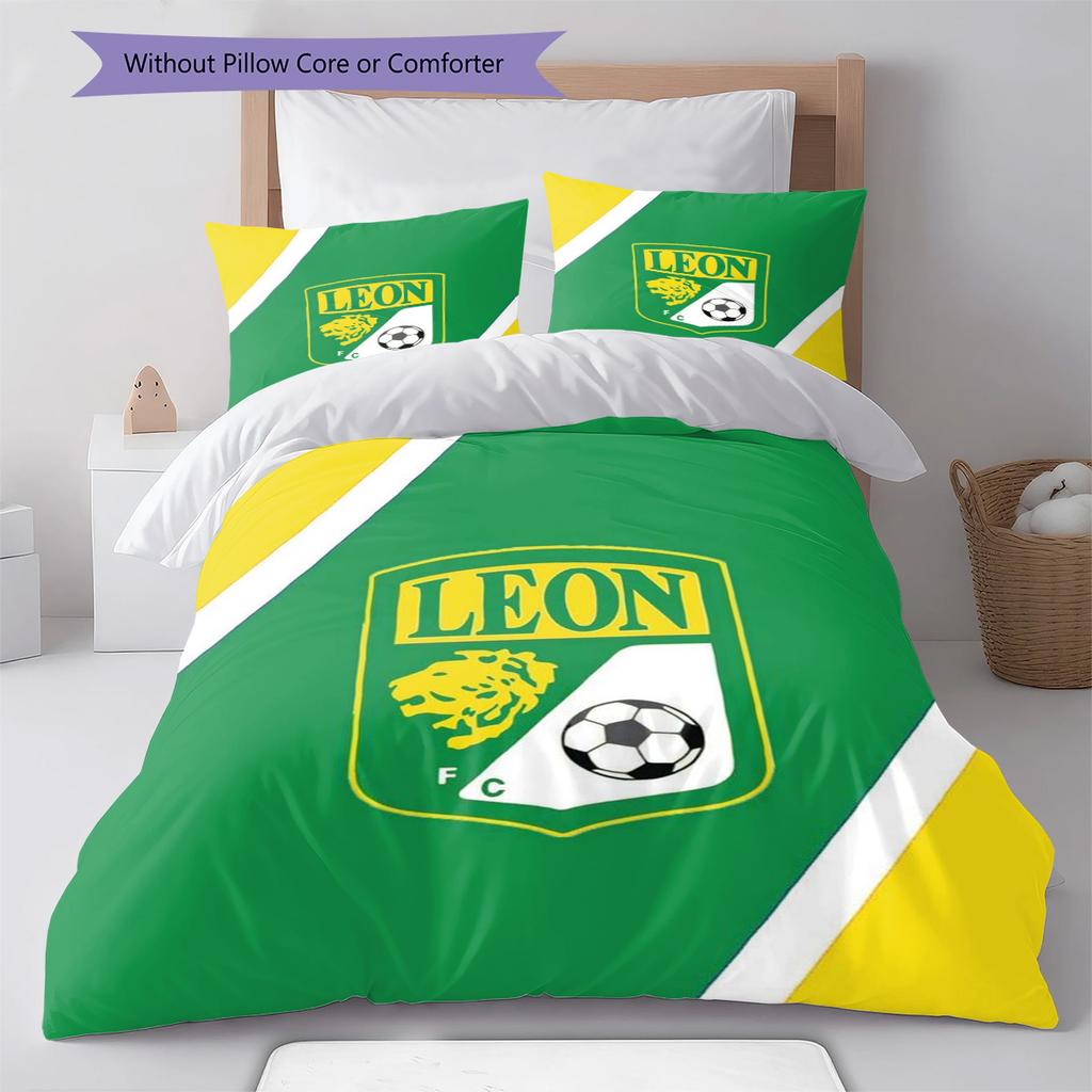 Club Leon Pattern Bedding Set Quilt Cover Pillowcase Home Decor Gift (1 * duvet cover + 2 * pillowcase, without core)