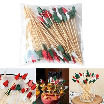 Weihnachtliche Essensspieße, Kuchengabeln, Cocktail-Obststäbchen für Käsegebäck