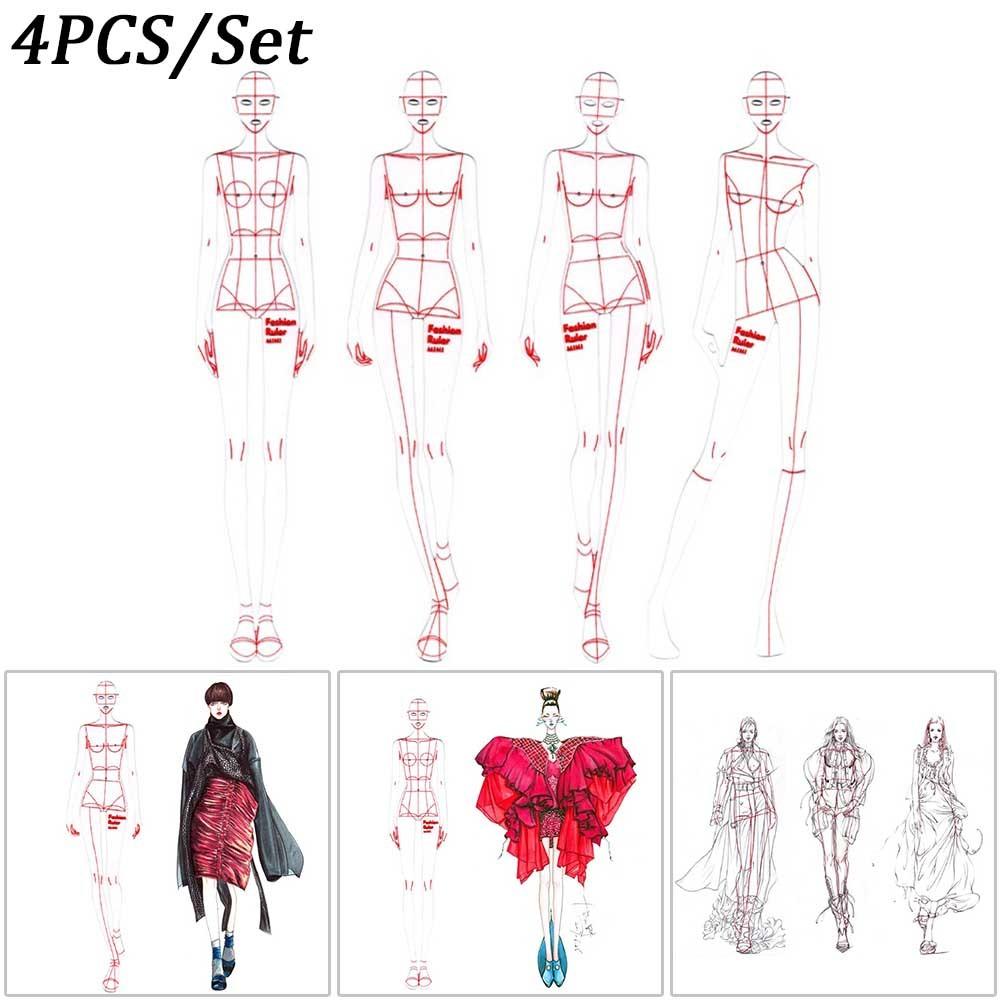 Fashion Drawing Template Ruler Illustration Template Ruler School Aesthetic Rulers Figure Sewing Design Template Tailoring Tools