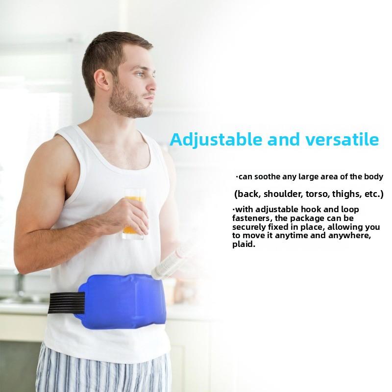 Adjustable Sports Waist & Neck Ice Pack Wrap – Reusable Hot/Cold Therapy for Muscle Recovery & Pain Relief