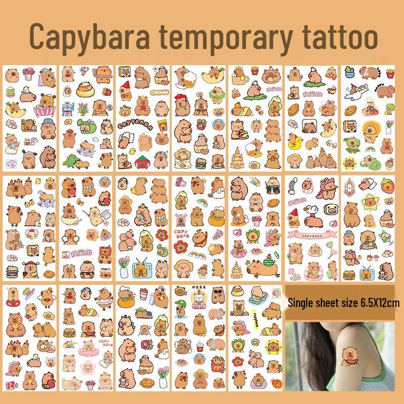 Halloween Kids Face Tattoo Stickers - Washable Makeup with Pumpkins, Witches, and Cute Devil Designs