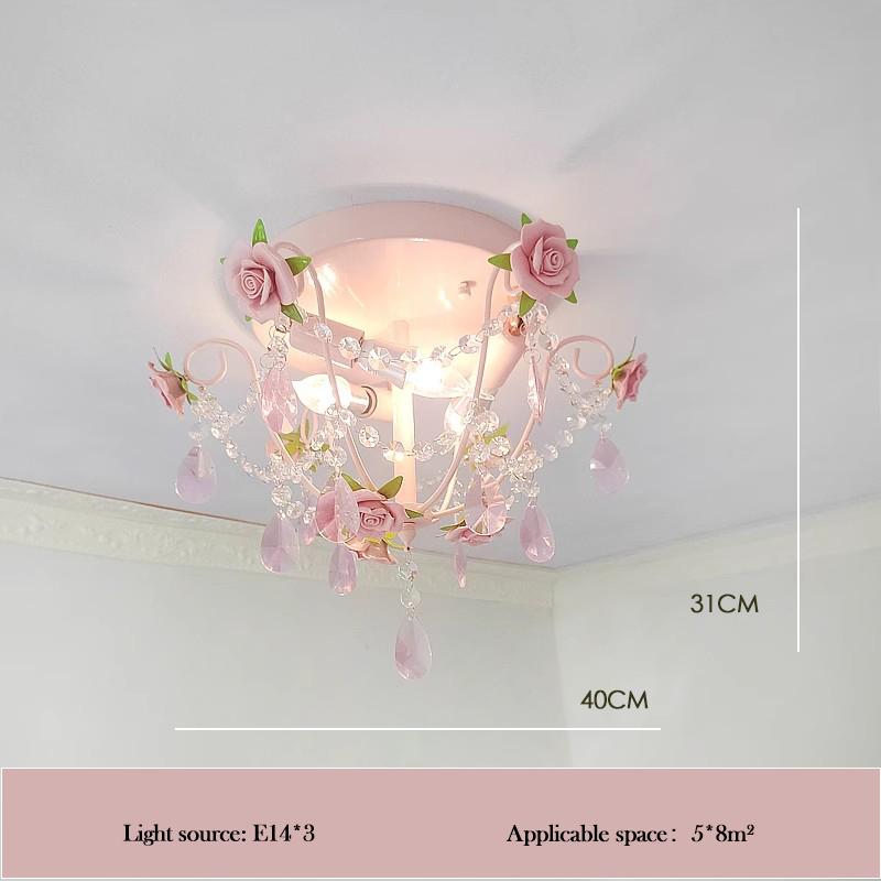 

Pink Rose Bouquet Ceiling Lights Children s Room Princess Room Decor Light Romantic Girl Bedroom Corridor Bouquet Ceiling Lamps 5W&Warm light