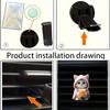 2PCS Cute Cat Acrylic Car Decoration Fragrance Sheet Long-lasting Fragrance Ventilation Clip Decoration and Aromatherapy