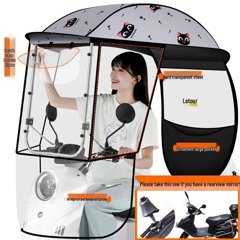 

Потовщений дощозахисний навіс для електромобіля, навіс для автомобіля, мотоцикла та трицикла No Rearview Mirror Model