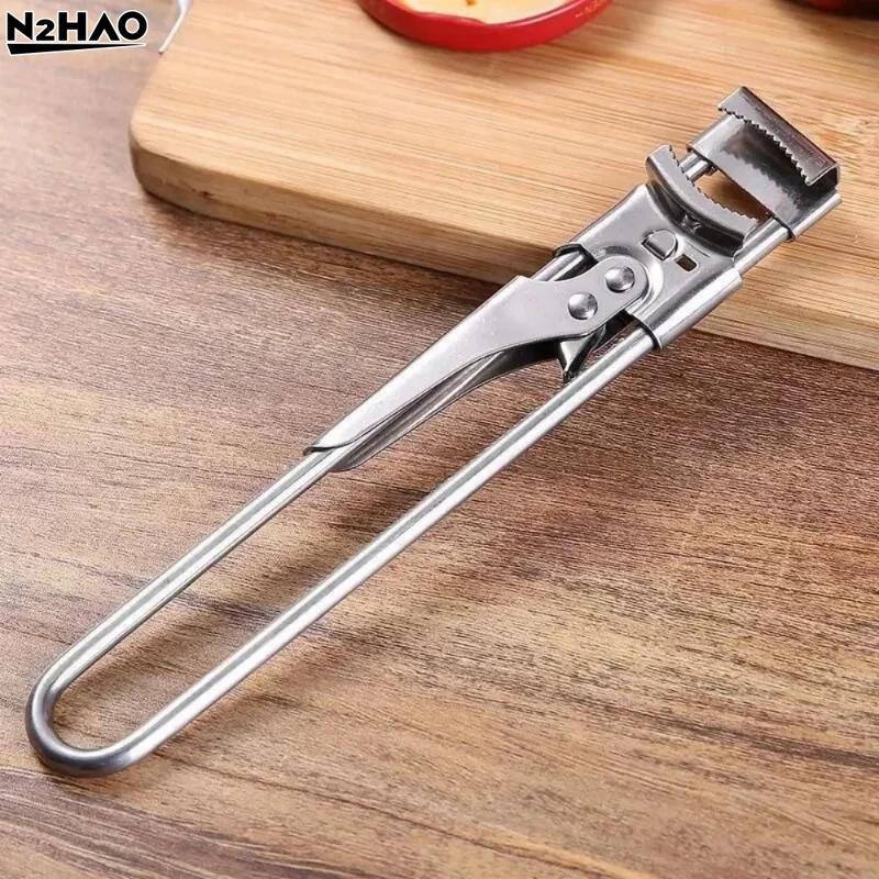1/2PC Stainless Steel Can Opener Adjustable Multi Function Labor Saving Bottle Jar Can Opener Easy Grip Kitchen Tool Accessories