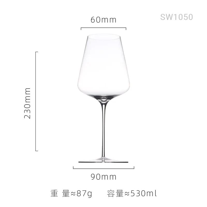 Ultra Thin Crystal Glass Goblet Sensory Oot-Bellied Red Wine Glass for Home Fine Stick Wine Burgundy Glass