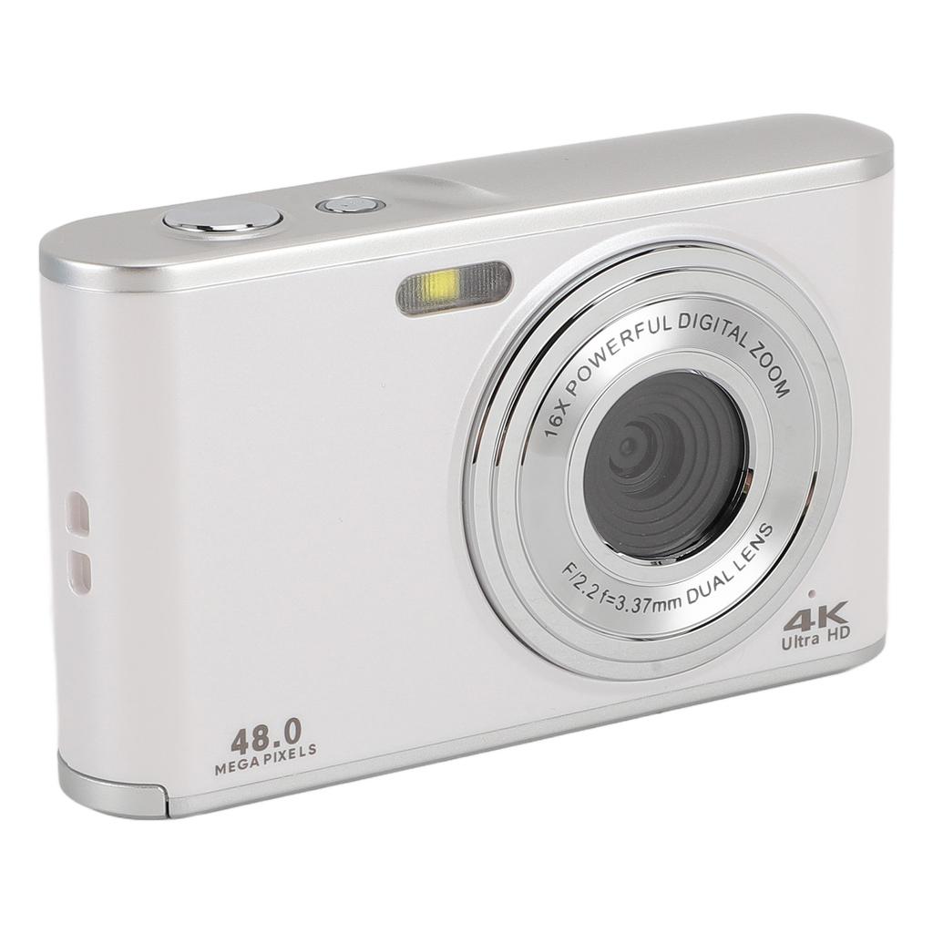 Digital Camera 4K 48MP Autofocus 2.8 Inch Screen 16x Digital Zoom Rechargeable Compact Camera for
