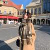 Winter Wool Scarf For Women Korean Black White Plaid Warm Scarves Thicken Warm Knitted Shawl Girls Neckerchief