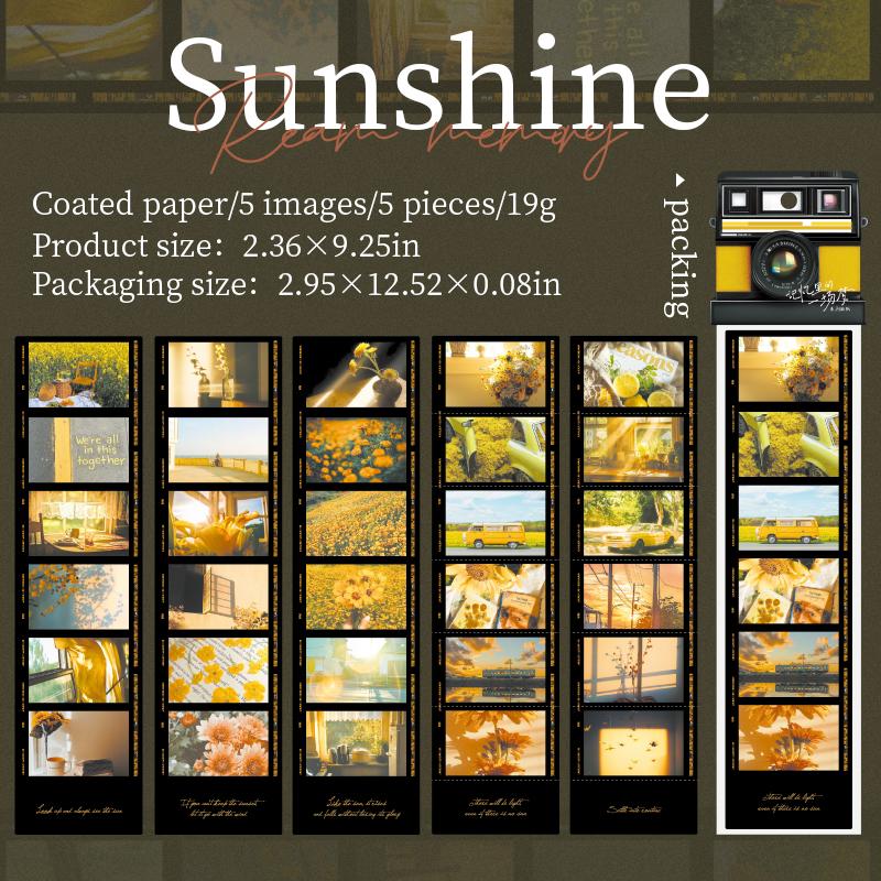 Long Strip Movie Film Theme Sticker Landscape Stickers Hand Account Collage For Photo Frame Calendar Boxes Scrapbook Decoration