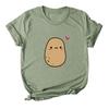 Fashion Womens  Short Sleeve Potato Sack Plus Size Cotton Casual Top