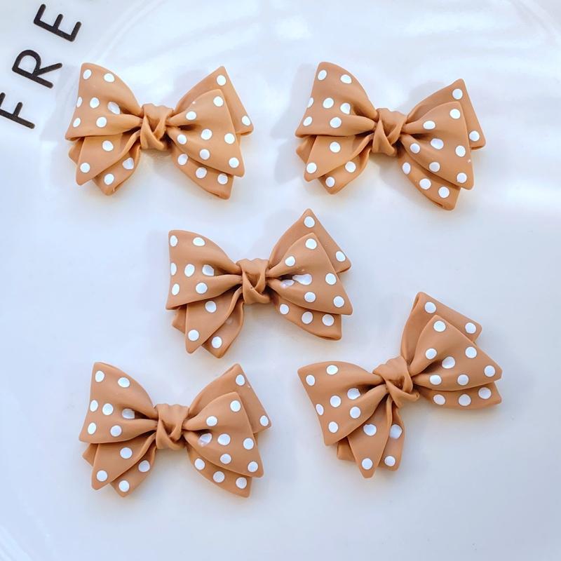 12Pcs/Lot New Mini Cute Mixed Cartoon Bow Flatback Resin Kawaii Scrapbooking Embellishments Diy Accessories