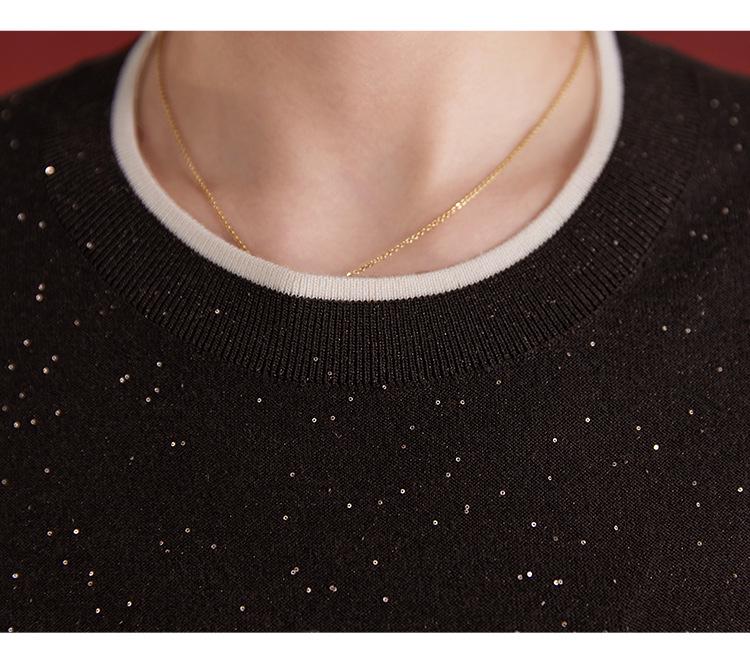 Women's Autumn Wool & Silk Slimming Sweater - Versatile, Comfortable, Everyday Style