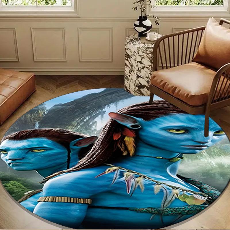 Frontiers Of Pandora Round Rug for Livingroom,Bedroom, Palyroom, Chair Rug, Area Rug, Circle Carpet, Large Size Decor Fan Christmas Gift