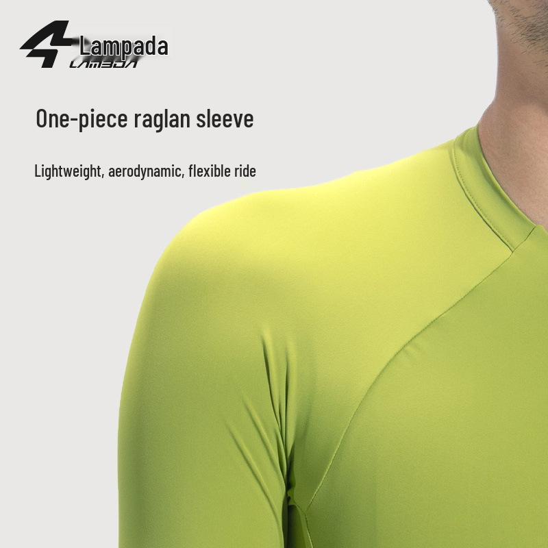 Lampara 2024 Eco-Friendly Men's Cool Cycling Jersey – Sweat-Wicking, Long Sleeve & Road Bike Ready