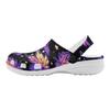 White EVA Clogs with Glow Butterfly Print, Lightweight Slip On Garden Shoes, Breathable Beach Sandals, Indoor Outdoor Slippers for Men Women
