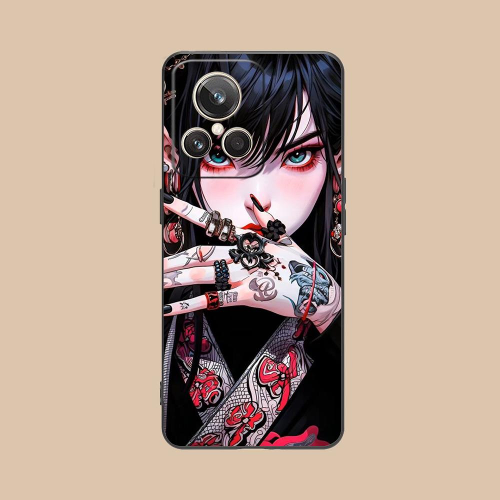 Fashion Tattoo Girl Mobile Phone Case for Realme GT 8 Neo Pro C75 73 71 C67 65 C55 53 C35 31 C20 15 Colorful Printing Cover