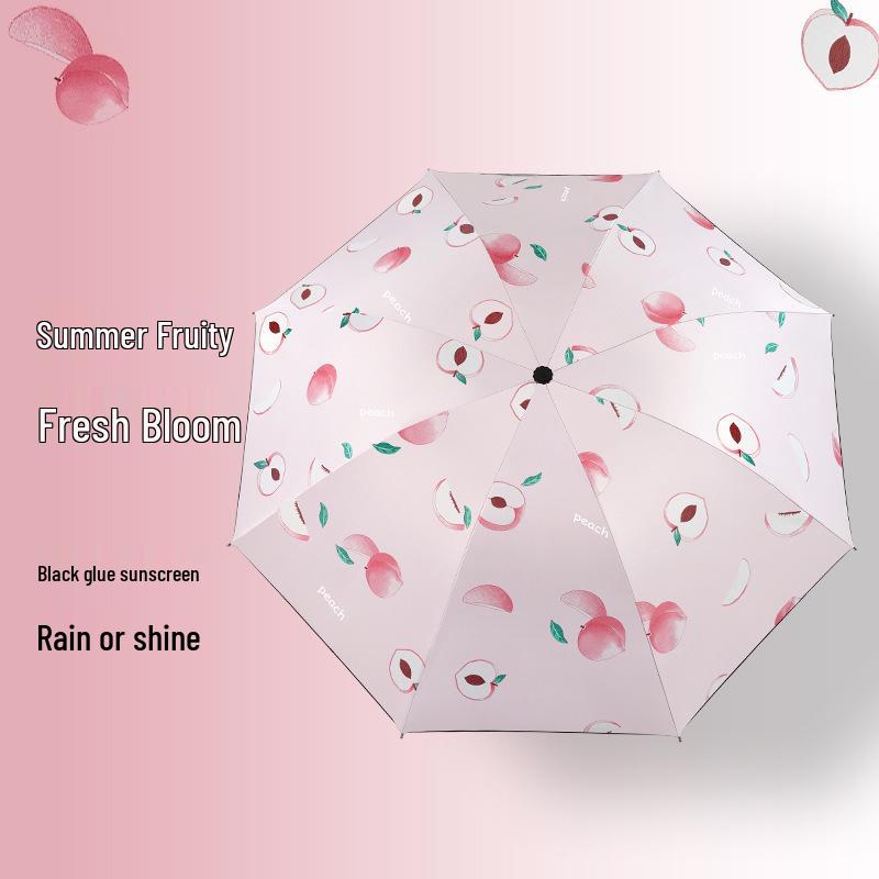Gradient 8-Rib UV Protection Folding Umbrella - Sun and Rain Ready