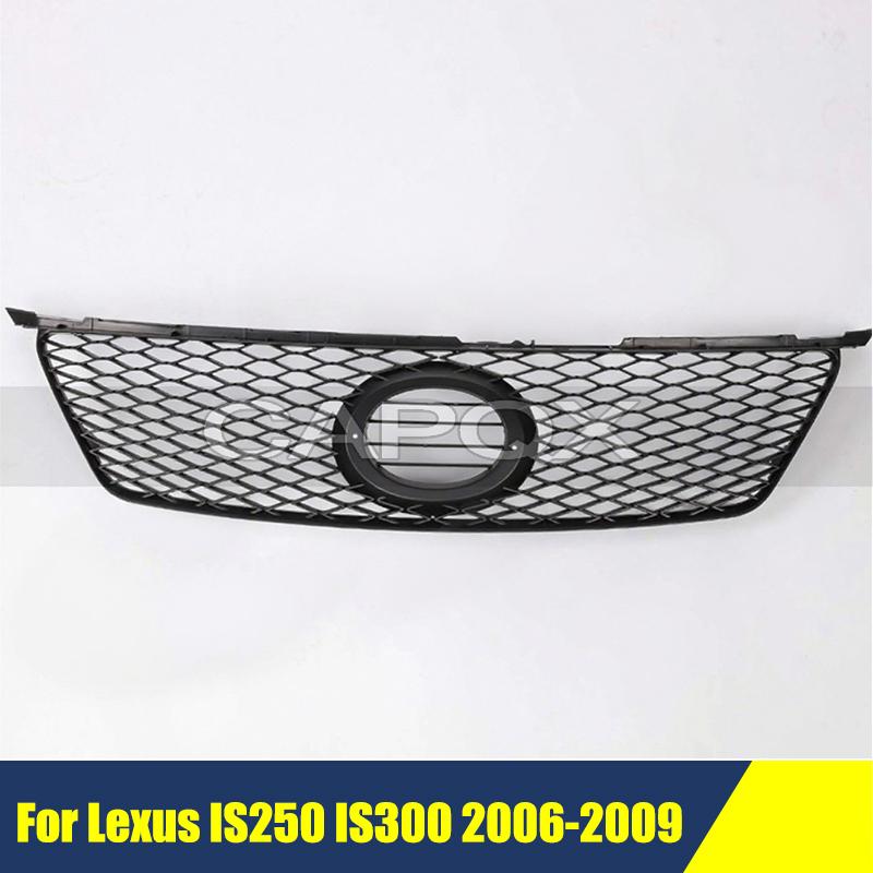 Front Bumper Grille Radiator Mesh Grills For Lexus IS250 IS300 2006-2009 Car Grille Front Bumper Mesh Grill Car Accessories
