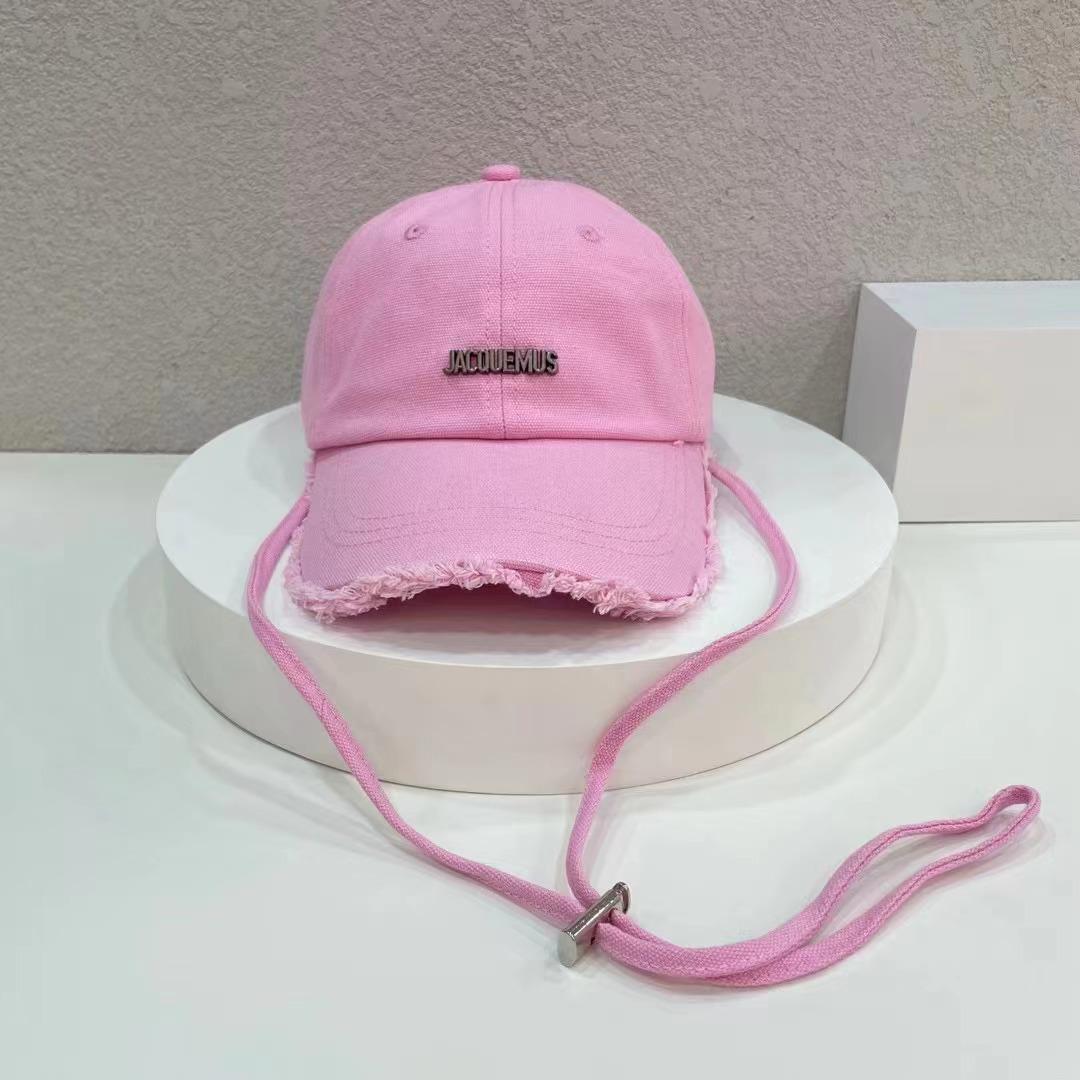 FashionFlair JACQUEMUS Pet met gerafelde rand: Zomerse Zonbescherming Baseballpet voor Mannen & Vrouwen Adjustable