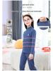 Kids' Medium Collar Warm Double-Sided Brushed Base Layer Set (Autumn Clothing & Pants for Small, Medium, and Large Children)
