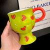 Personalized And Creative Hand-Painted Ceramic Mugs, Household High-Value Red Wine Goblets, Office Coffee Mugs, Souvenirs