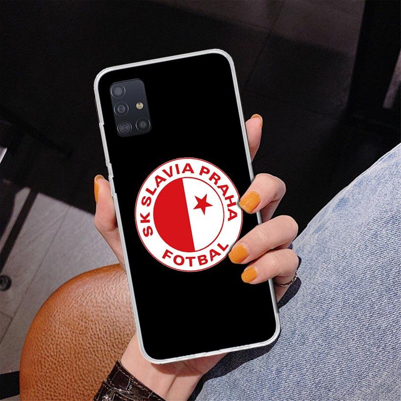 Sk Slavia Praha Czech Republic Phone Case For Samsung Galaxy A52 A32 A22 A12 A51 A31 A50S A30S A20S A10S Note 20 Ultra 10 Plus S