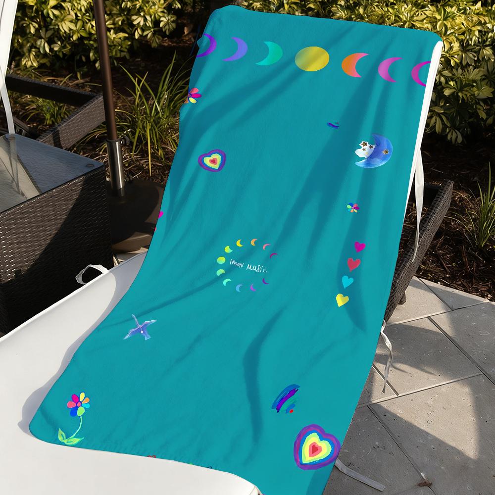 Rock Band C-Coldplay-Moon Music Asciugamano Morbido Piscina Regalo Per Viaggio Palestra Doccia Campeggio Asciugatura Rapida Sportivo Grandi Asciugamani da Spiaggia